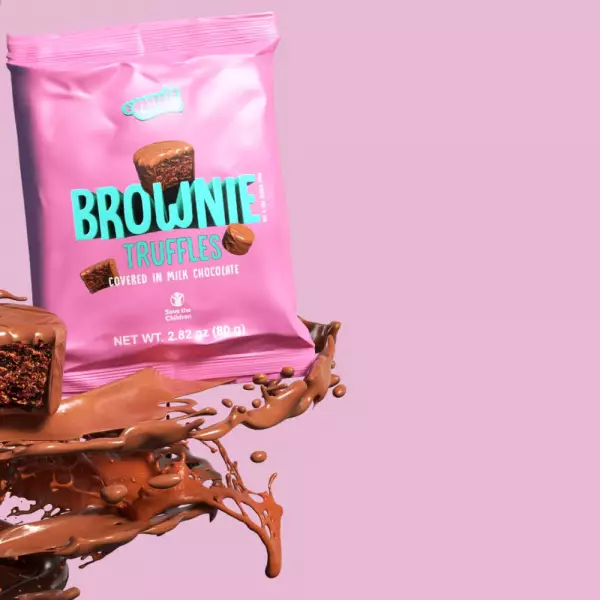 Brownie truffles in bites. 80g (2.8 oz)