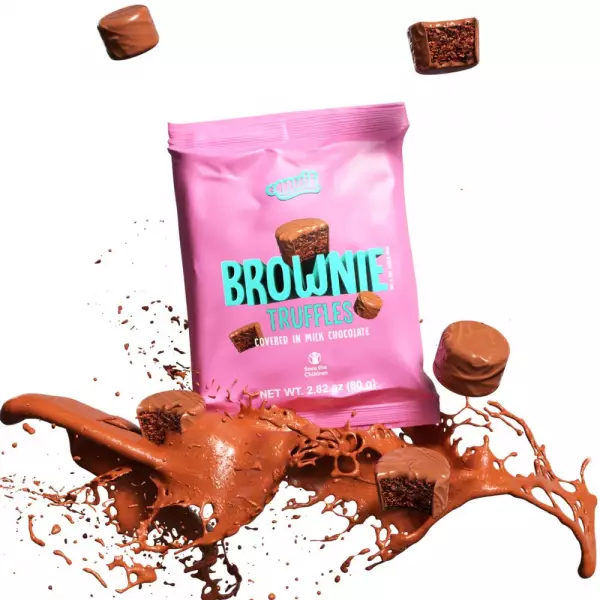 Brownie truffles in bites. 80g (2.8 oz)