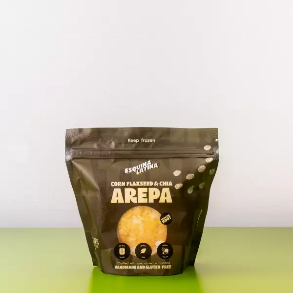 Corn Flaxseed and Chia arepa, gluten free, vegan, Air Fryer Friendly