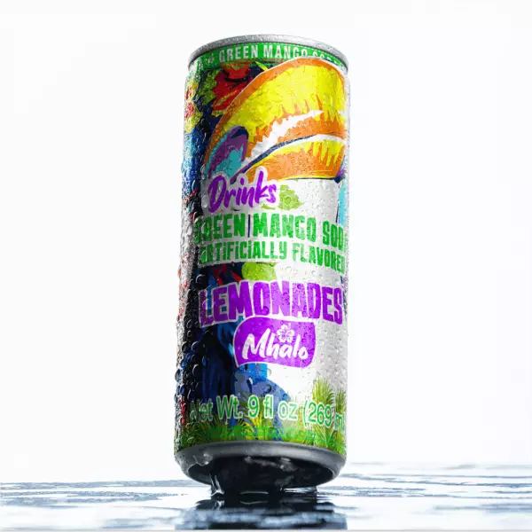 Drinks Green Mango Soda Artificially FLavored - 9 Fl Onzas -