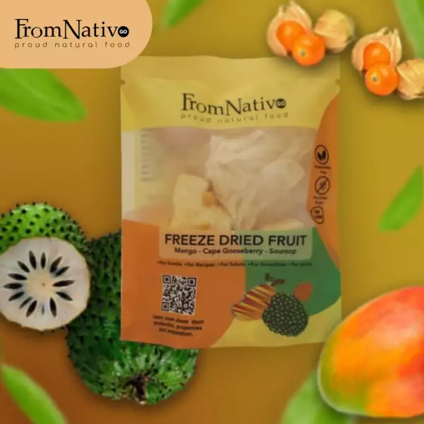 Freeze Dried Fruit 1.05 Oz  Mango-Cape Gooseberry- Soursop Mix