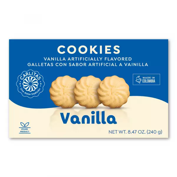 Galletas Carlitas - 8.47 oz Cookies |Vanilla artificially flavored
