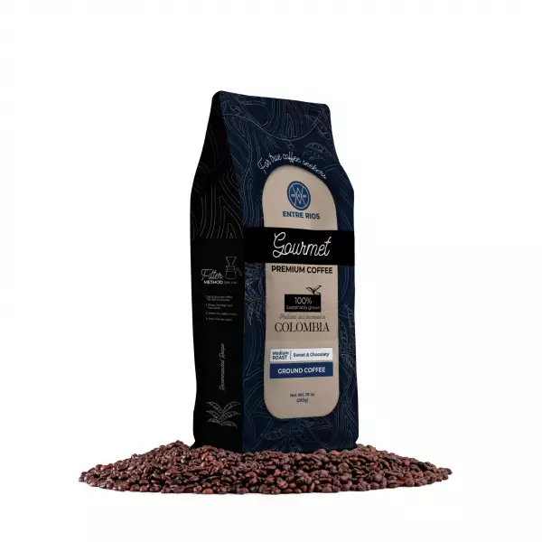 Gourmet Premium Coffee - 10oz - Grinded - Natural - Ecological - 100% Colombian Coffee