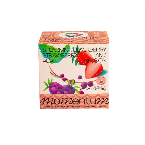 Momentum Tea | Spearmint, Blackberry, Strawberry and Acai Infusion | 1.1 Oz