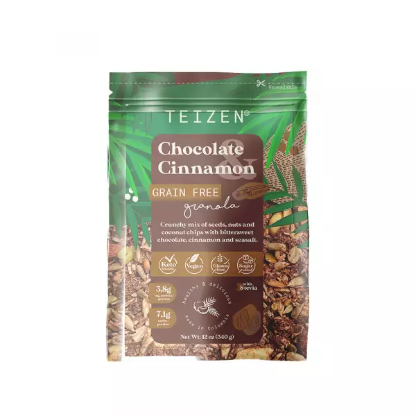 Müesli Almond and Chocolate cinnamon x12.06oz-Sugar Free-Gluten Free-Vegan-Grain Free-Keto Friendly