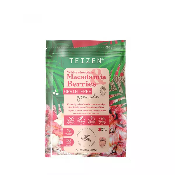 Müesli Macadamia and Berries x 12.06 oz-Sugar Free -Gluten Free-Vegan-Grain Free-Keto Friendly