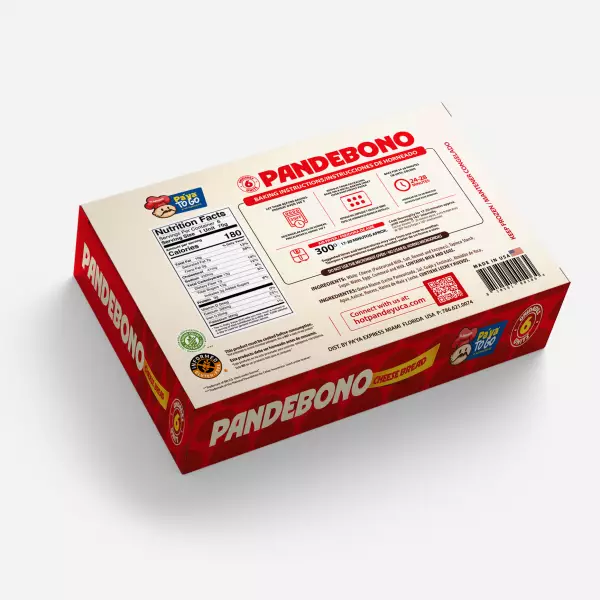 Pandebono / Yuca Cheese Bread  14.8  Oz  12x6 Units