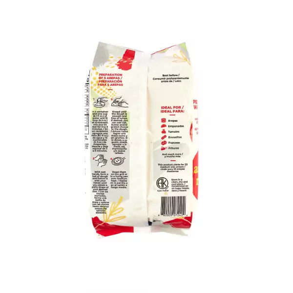 Pre cooked white corn meal / Gluten free / 100% corn / 35.27 OZ2