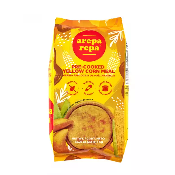 Pre cooked yellow corn meal / Gluten free / 100% corn / 35.27 OZ2