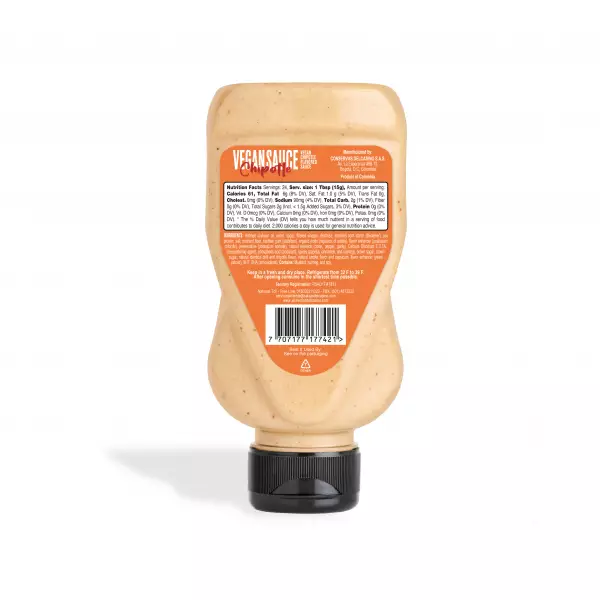 spreadable vegan chipotle / gluten and colorant free /V-lable certification/plastic bottle 12.6oz